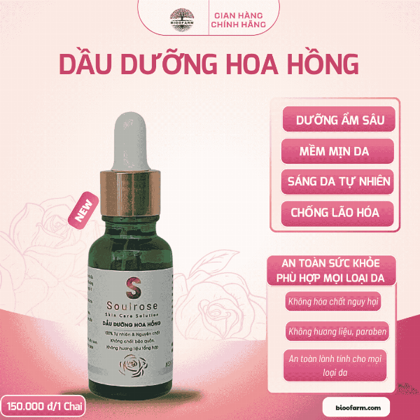 Dầu Dưỡng Da Hoa Hồng SOULROSE 20ml – Nuôi Dưỡng Làn Da Từ Tự Nhiên 